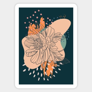 Abstract Floral Sticker